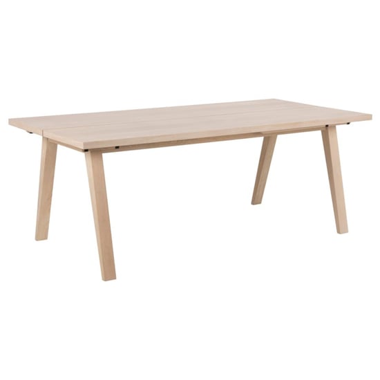 Alisto Wooden Dining Table Rectangular In Oak White Alisto Wooden Dining Table Rectangular In Oak White