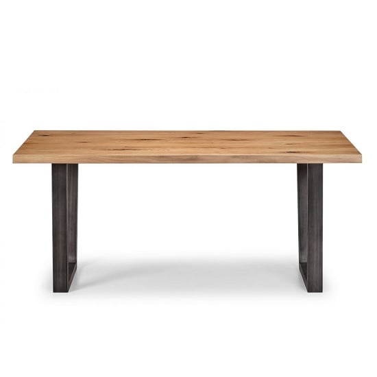 Barras Wooden Dining Table In Solid Oak And Metal Legs Barras Wooden Dining Table In Solid Oak And Metal Legs