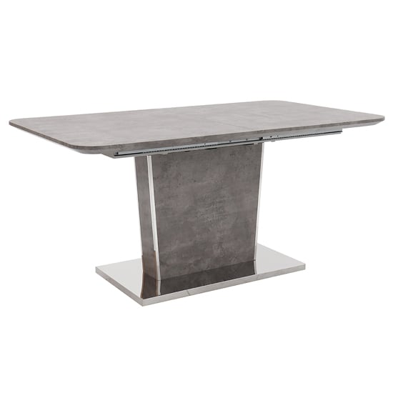Bette Large Wooden Extending Dining Table In Concrete Effect Bette Large Wooden Extending Dining Table In Concrete Effect