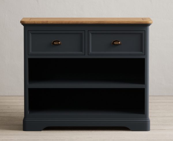 Bridstow Oak and Blue Painted Storage Console Table