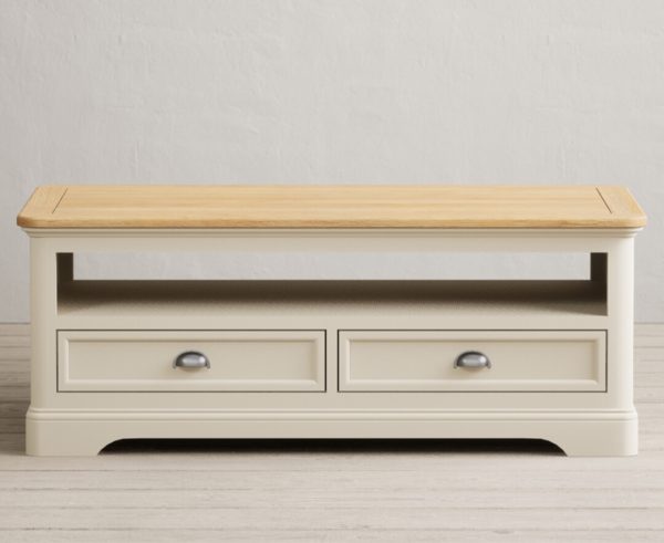 Bridstow Oak and Cream Painted 4 Drawer Coffee Table