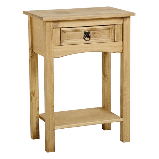 Carlen Wooden Console Table With 1 Drawer In Light Pine Carlen Wooden Console Table With 1 Drawer In Light Pine