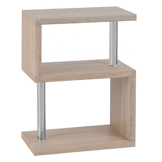Cayuta Wooden Three Tier Shelving Unit In Light Sonoma Oak