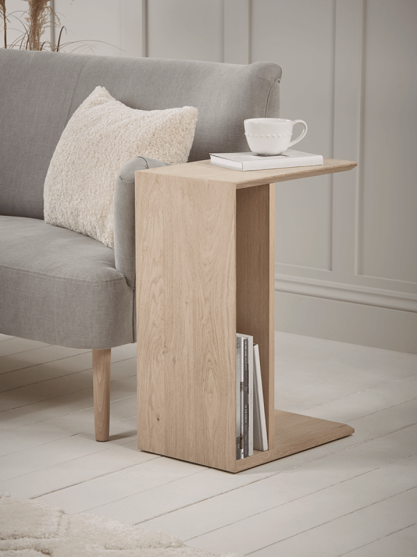 Chevron Oak Sofa Table