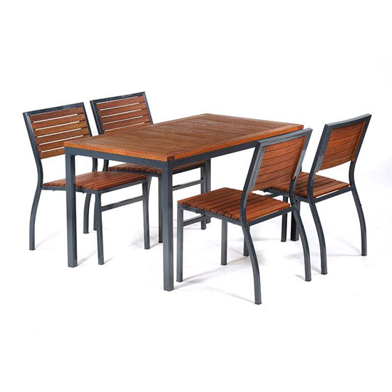 Dylan Hardwood Dining Table Rectangular With 4 Side Chairs Dylan Hardwood Dining Table Rectangular With 4 Side Chairs
