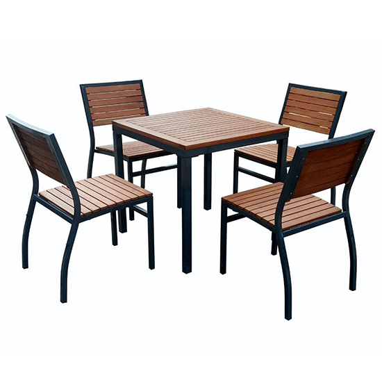 Dylan Hardwood Dining Table Square With 4 Side Chairs Dylan Hardwood Dining Table Square With 4 Side Chairs