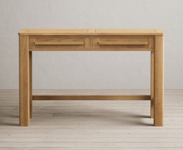 Eclipse Solid Oak Dressing Table / Compact Desk
