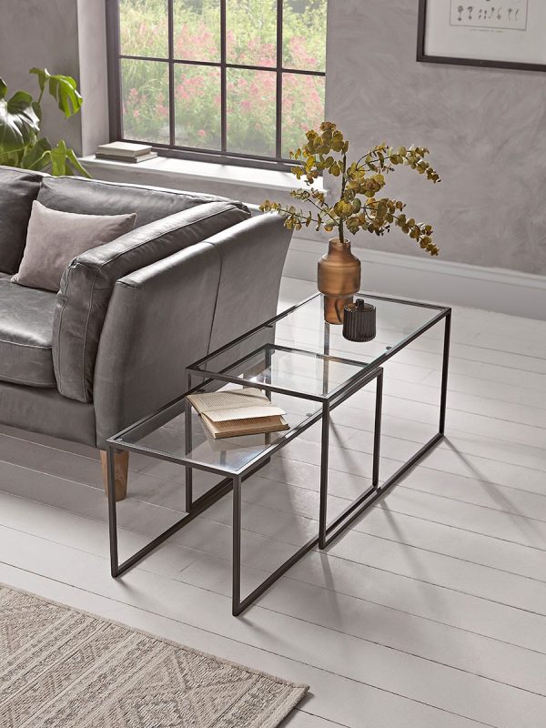 Glass Nesting Side Table