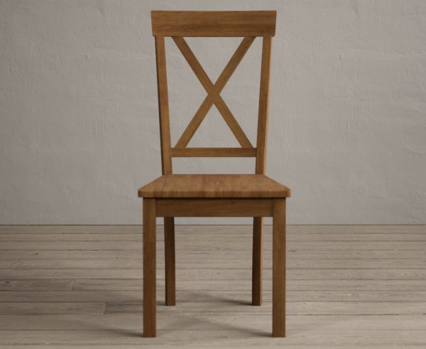 Hertford Rustic Oak Dining Chairs with Rustic Seat Pad