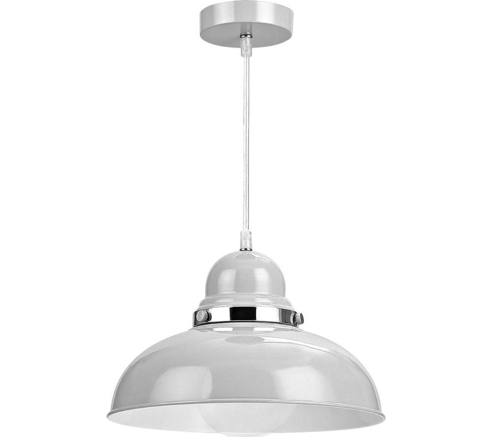INTERIORS by Premier Vermont Bowl Shaped Pendant Ceiling Light - Flint Grey INTERIORS by Premier Vermont Bowl Shaped Pendant Ceiling Light - Flint Grey