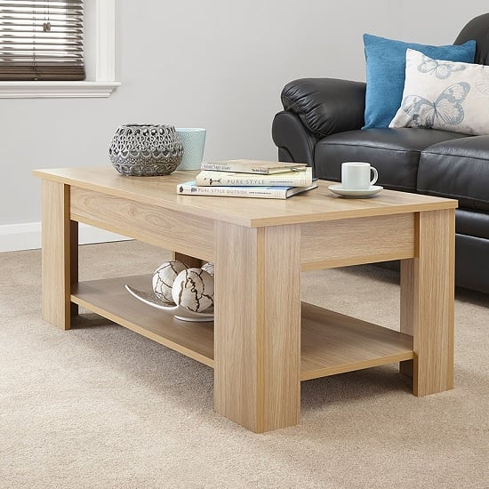 Liphook Coffee Table Rectangular In Oak With Lift Up Top Liphook Coffee Table Rectangular In Oak With Lift Up Top