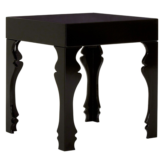 Louis Rectangular High Gloss Side Table In Black Louis Rectangular High Gloss Side Table In Black