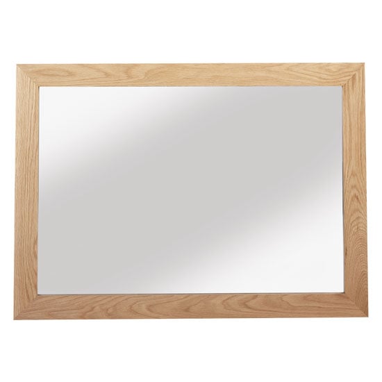 Modals Large Wall Bedroom Mirror In Light Solid Oak Frame