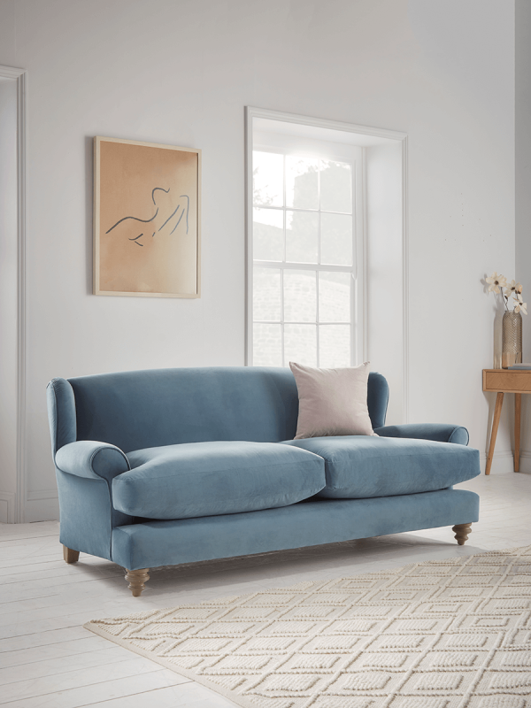 Rex Three Seater Sofa - Ash Linen Cotton Blend