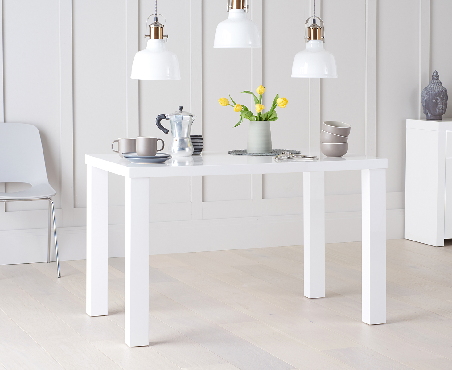 Seattle 120cm White High Gloss Dining Table Seattle 120cm White High Gloss Dining Table