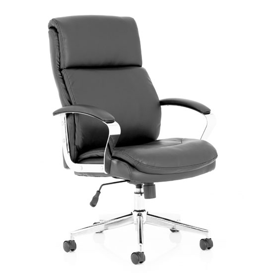 Tunis Leather Executive Office Chair In Black