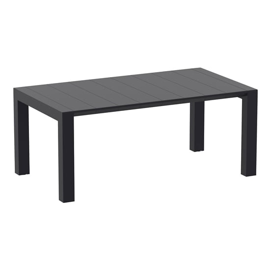 Ventsor Outdoor Medium Extending Dining Table In Black Ventsor Outdoor Medium Extending Dining Table In Black