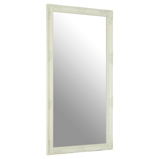 Zelman Wall Bedroom Mirror In White And Brushed Gold Frame