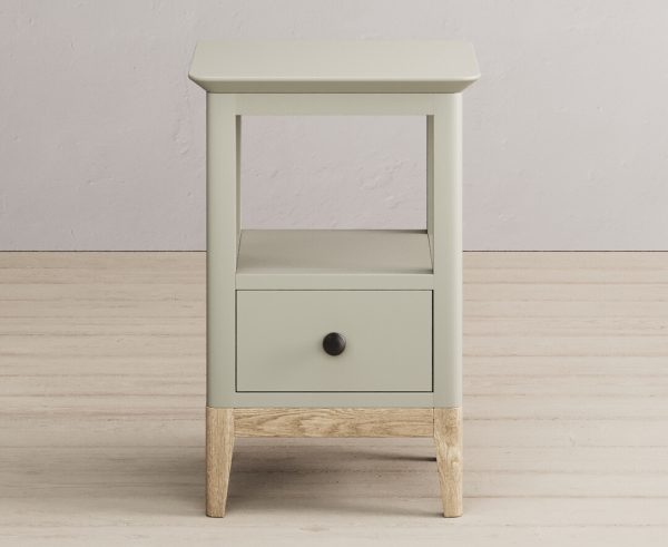 Ancona Oak and Soft Green Painted Lamp Table