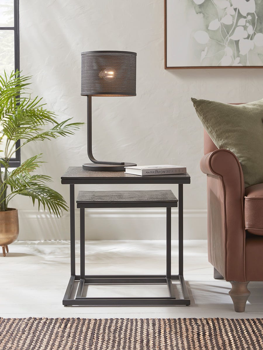 Two Black Nesting Tables Two Black Nesting Tables