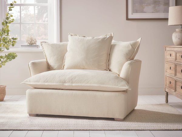 Umea Love Seat - Natural Boucle