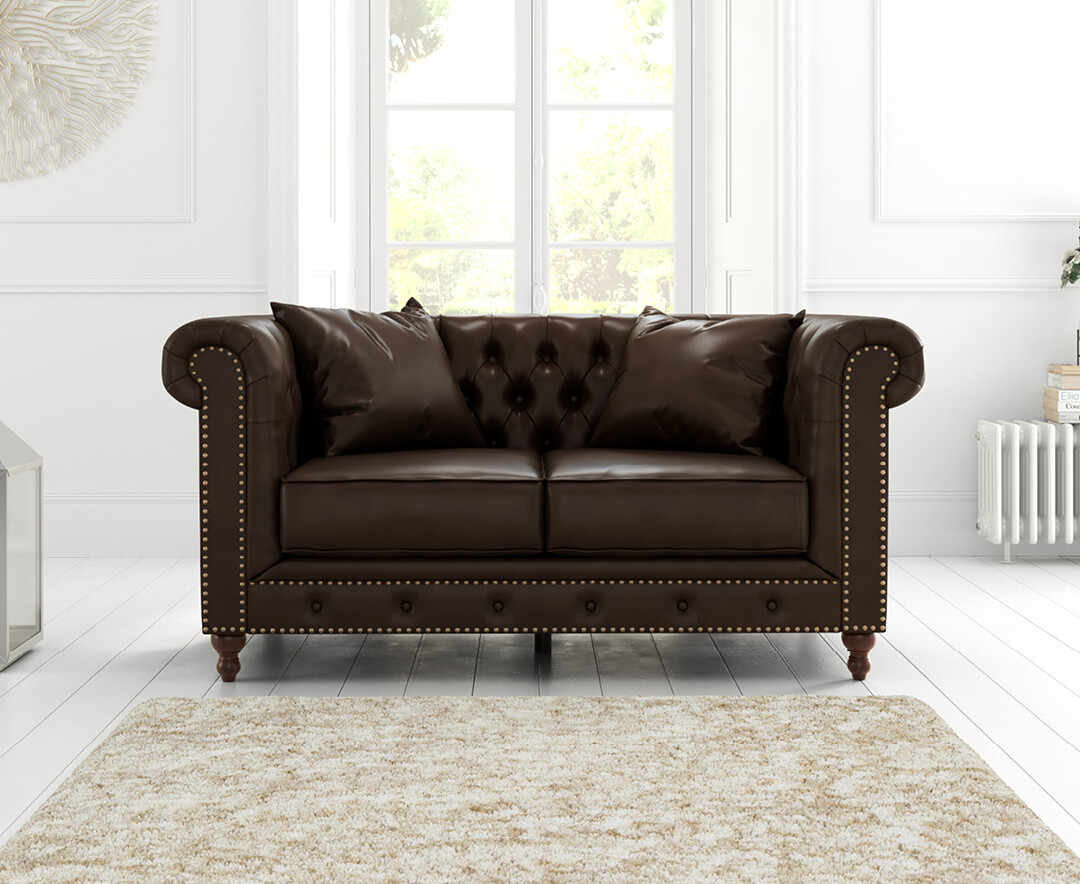 Westminster Chesterfield Brown Leather 2 Seater Sofa Westminster Chesterfield Brown Leather 2 Seater Sofa