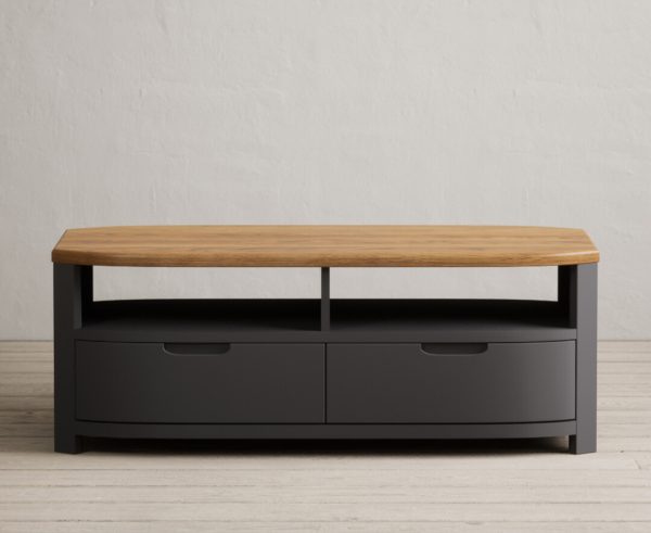 Bradwell Oak and Charcoal Grey Painted 4 Drawer Coffee Table