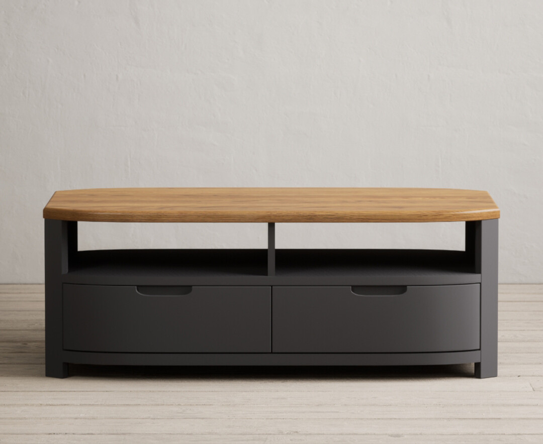 Bradwell Oak and Charcoal Grey Painted 4 Drawer Coffee Table Bradwell Oak and Charcoal Grey Painted 4 Drawer Coffee Table