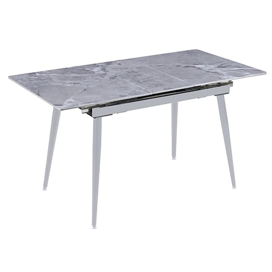 Sion Extending Sintered Ceramic Stone Dining Table In Grey Sion Extending Sintered Ceramic Stone Dining Table In Grey