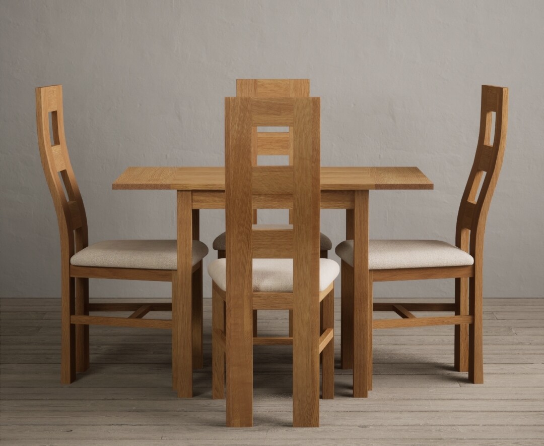 Extending York 70cm Solid Oak Dining Table With 4 Charcoal Grey Flow Back Chairs Extending York 70cm Solid Oak Dining Table With 4 Charcoal Grey Flow Back Chairs