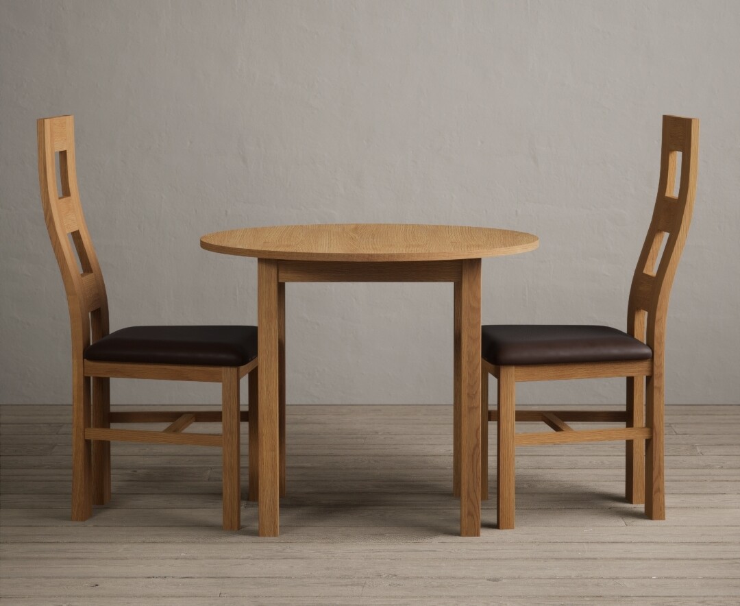 Extending York 90cm Solid Oak Dining Table With 2 Light Grey Flow Back Chairs Extending York 90cm Solid Oak Dining Table With 2 Light Grey Flow Back Chairs