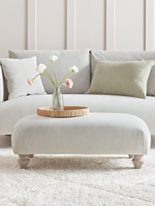 Geneve Ottoman - Juniper Velvet