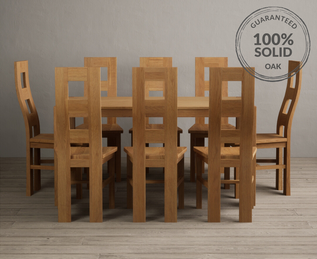 York 150cm Solid Oak Dining Table With 6 Oak Flow Back Chairs York 150cm Solid Oak Dining Table With 6 Oak Flow Back Chairs