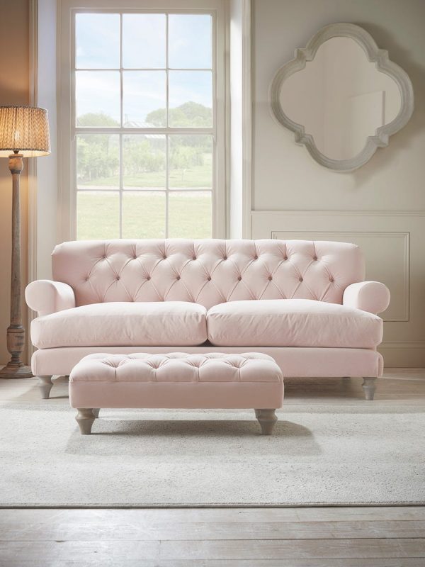 Bern Two Seater Sofa - Sand Herringbone