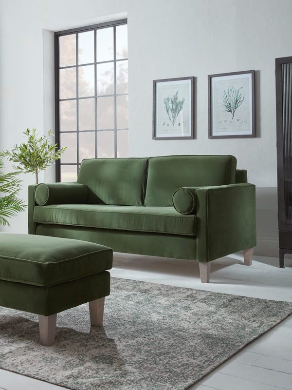 Toulon Three Seater Sofa - Soft Rose Cotton Linen