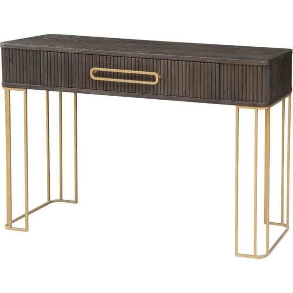 Bonita Wooden Console Table With 1 Drawer In Dark Brown