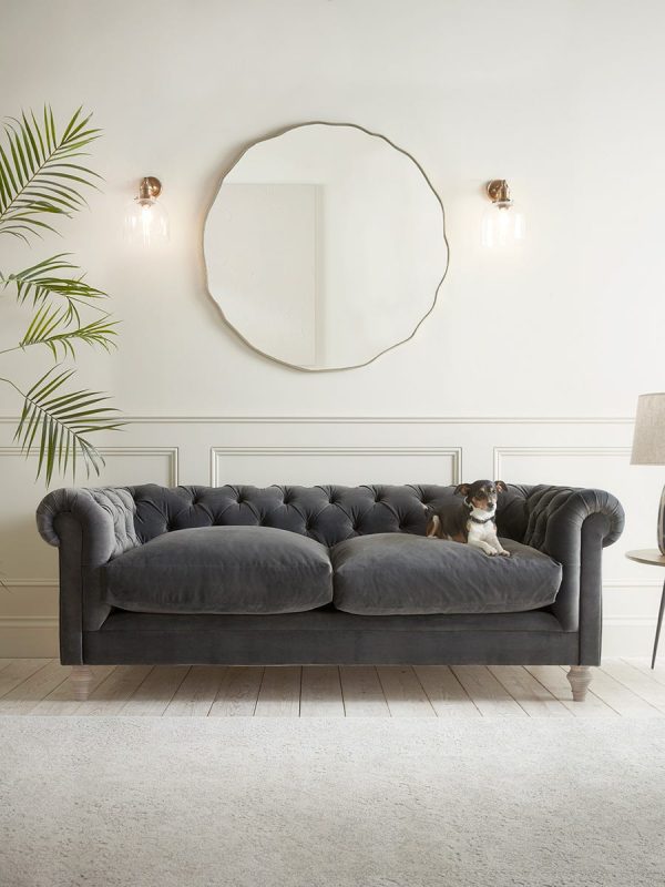 Dalvik Three Seater Sofa - Vintage Olive Cotton Linen