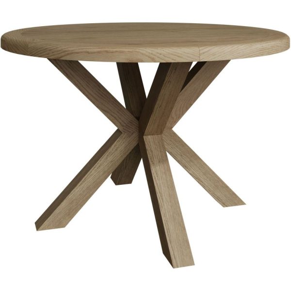 Hants Wooden Dining Table Round Large In Smoked Oak