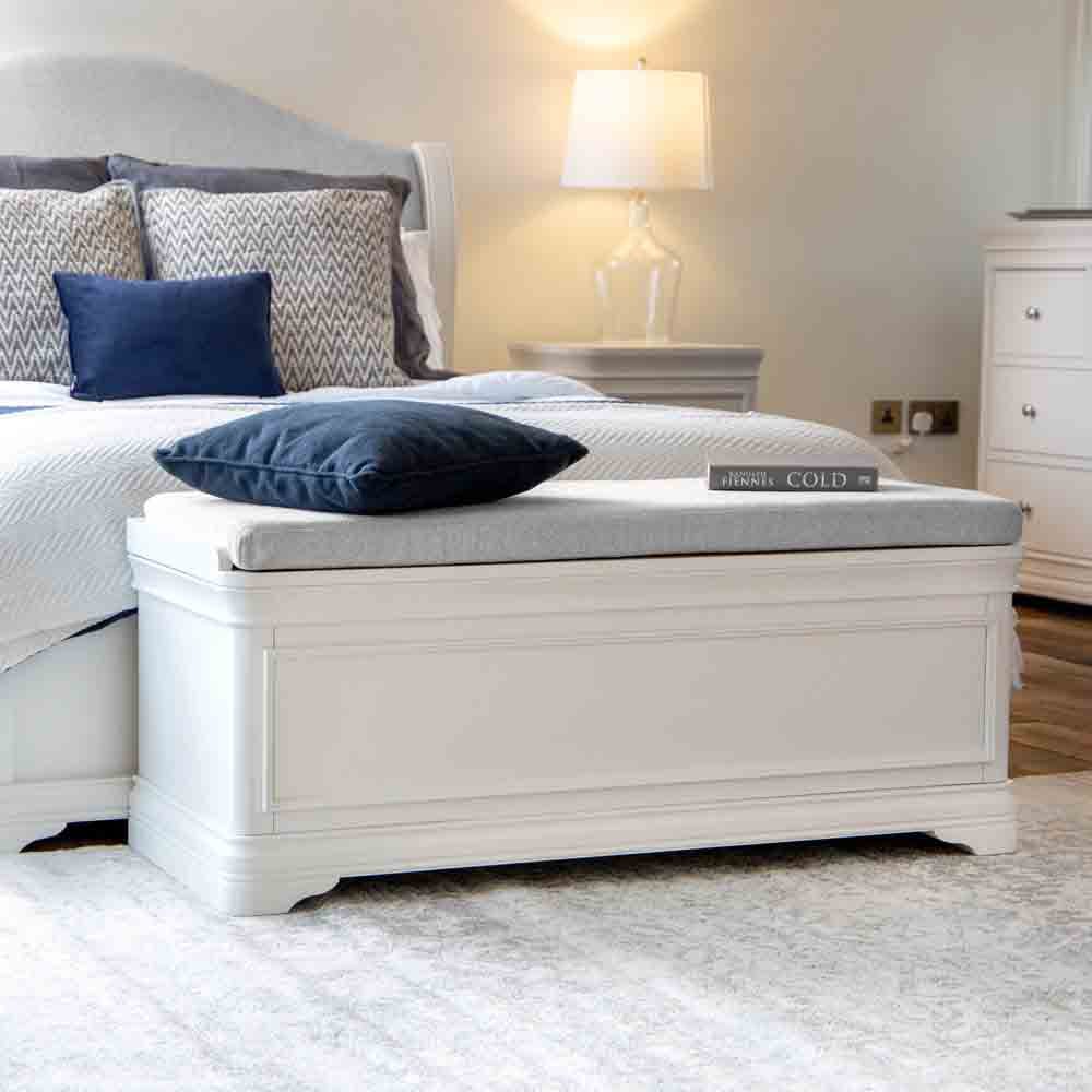 Sarnia Wooden Blanket Box In White Sarnia Wooden Blanket Box In White