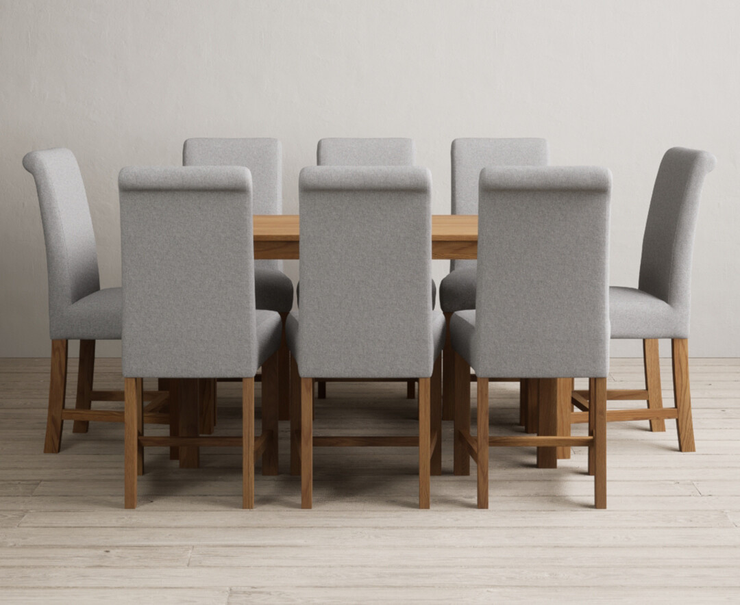 York 120cm Solid Oak Dining Table with 6 Grey Chairs York 120cm Solid Oak Dining Table with 6 Grey Chairs