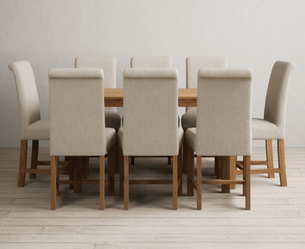 York 120cm Solid Oak Dining Table with 6 Natural Chairs