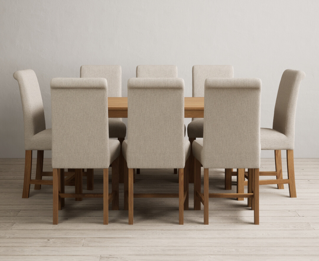 York 150cm Solid Oak Dining Table with 6 Natural Chairs York 150cm Solid Oak Dining Table with 6 Natural Chairs