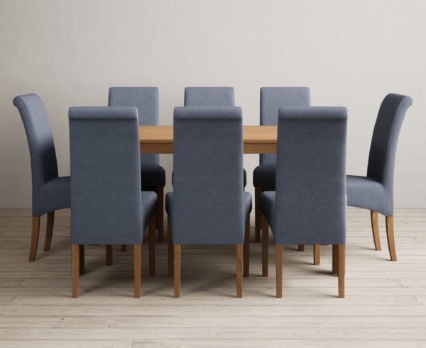 York 150cm Solid Oak Dining Table with 6 Natural Chairs