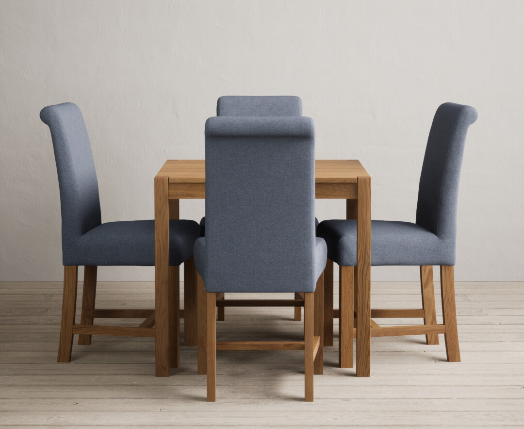 York 80cm Solid Oak Dining Table with 2 Brown Chairs York 80cm Solid Oak Dining Table with 2 Brown Chairs