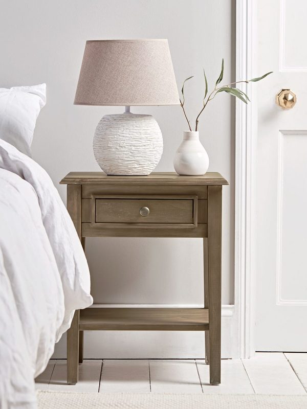 Camille Bedside Table - Limewashed