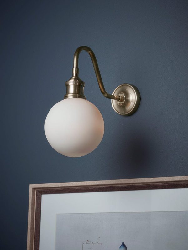 Frosted Globe Wall Light
