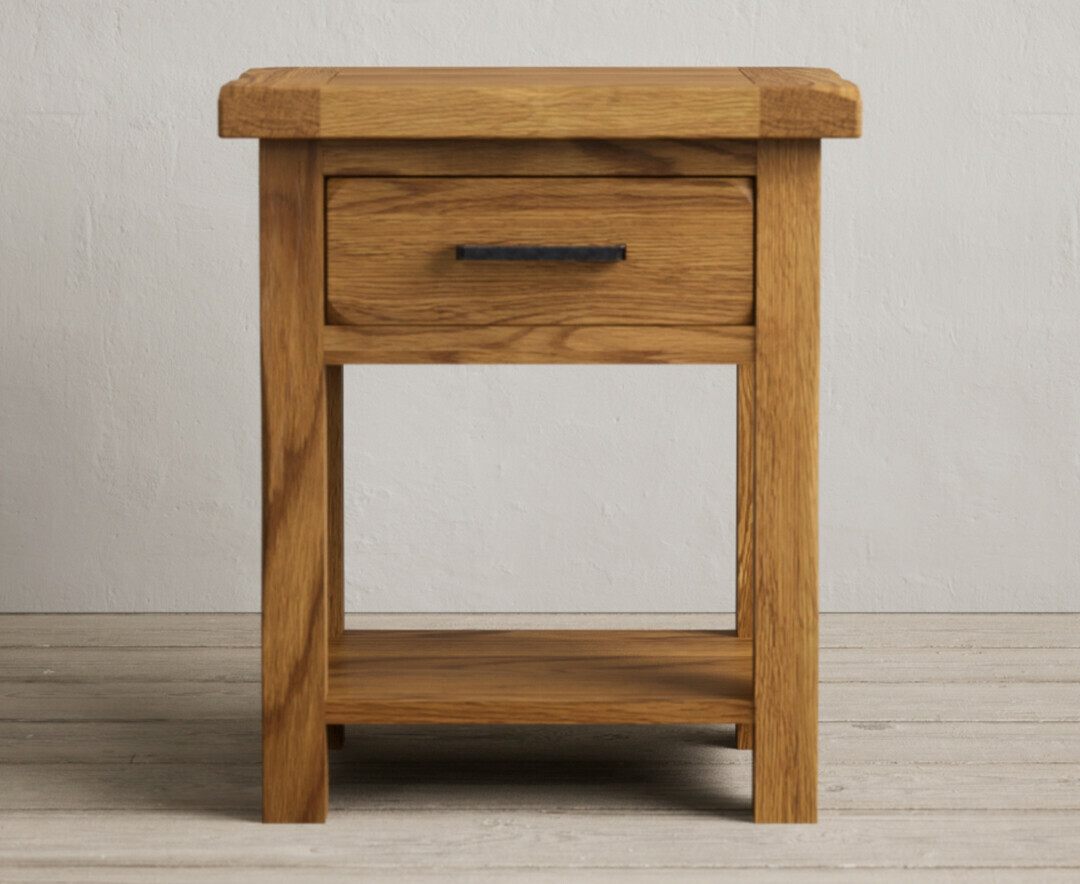 Harrogate Rustic Solid Oak Lamp Table Harrogate Rustic Solid Oak Lamp Table