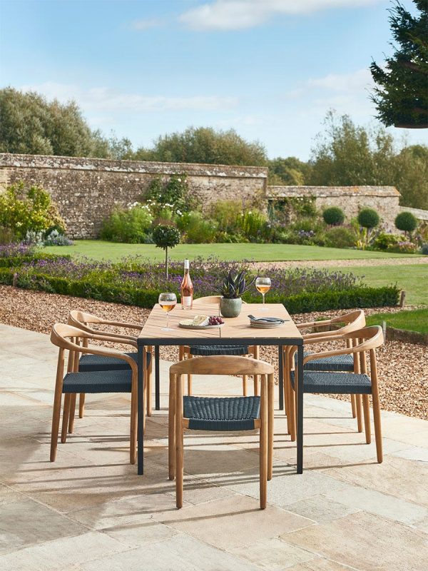 Indoor Outdoor Chevron Dining Table - Large
