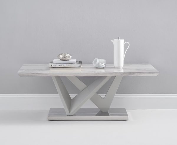 Marcella High Gloss Grey Marble Effect Coffee Table