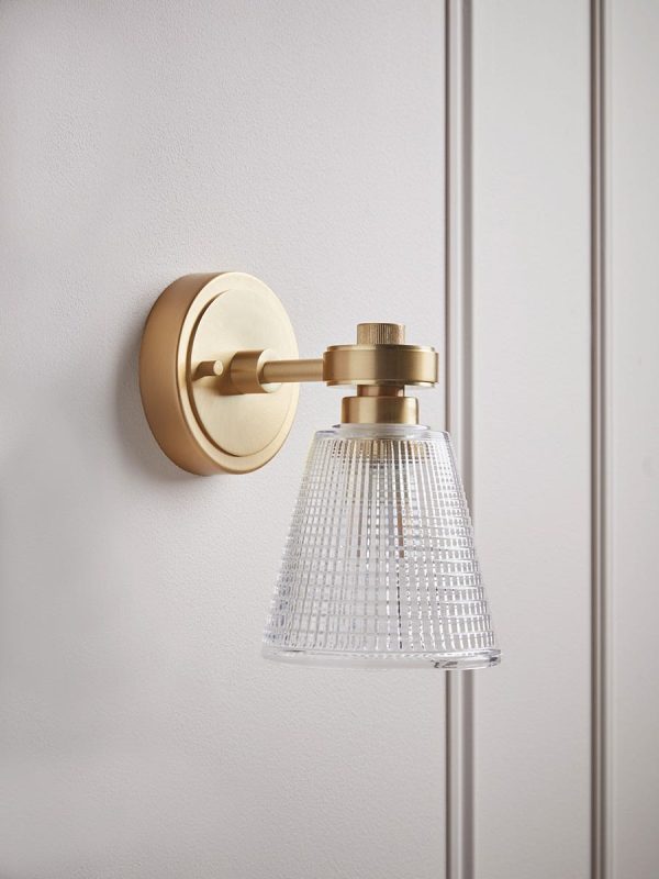 Textured Glass Wall Light
